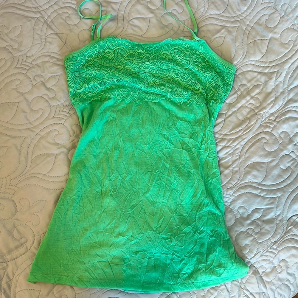 Lacy pale green camisole